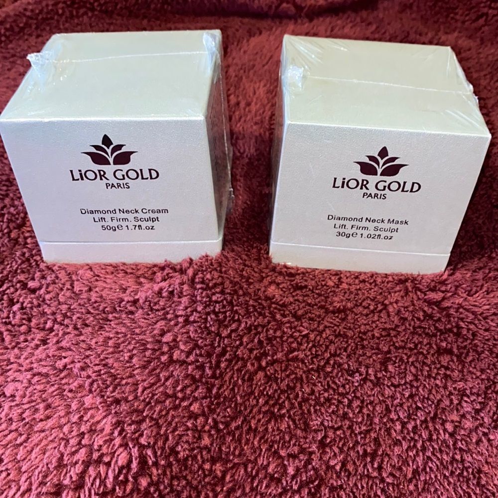 LIOR GOLD PARIS DIAMOND NECK MASK & CREAM SET